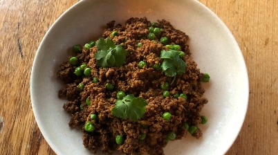 Lamb and pea keema 