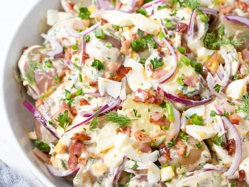 Sun-Dried Tomato & Bacon Potato Salad