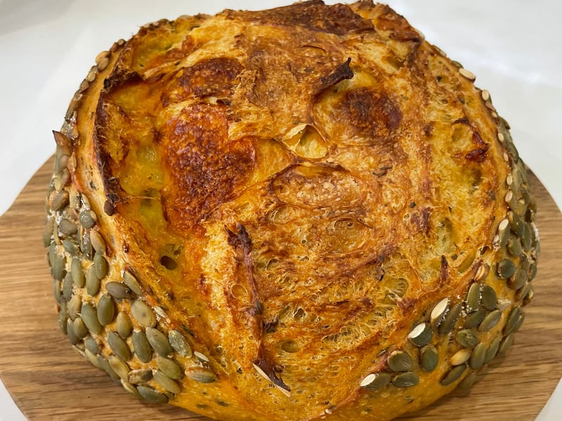 Pumpkin, Chives and Cheese Sourdough