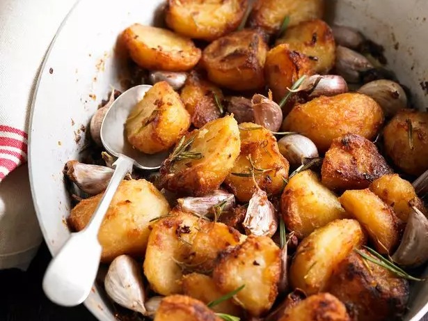 Roast Duck Fat Potatoes with Rosemary & Sea Salt