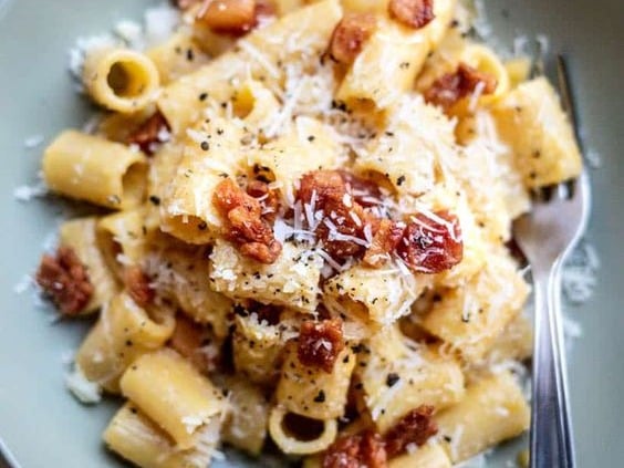 Chicken Carbonara Rigatoni Pasta