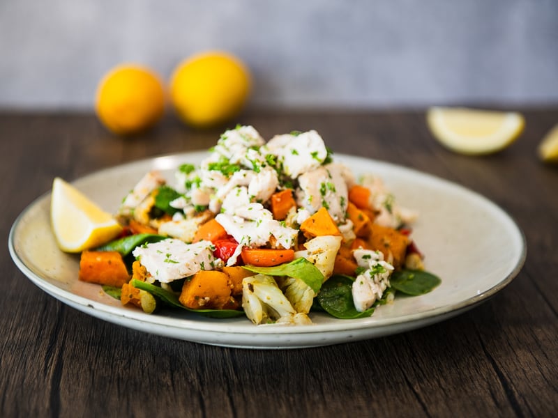 Roast Vegetable Chicken Salad