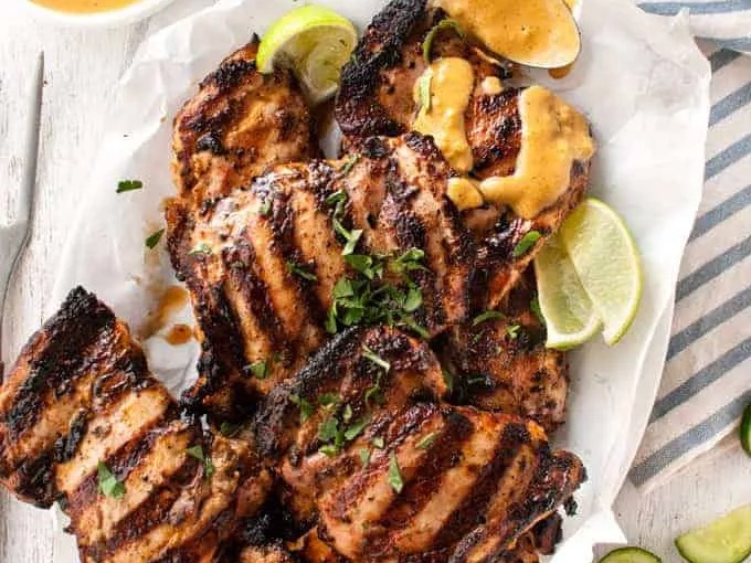 Chargrilled Coconut Chicken with Curry Cashews