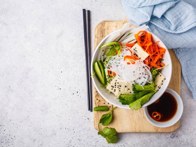 Crunchy Vietnamese Tofu Noodle Salad