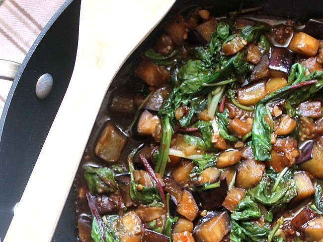 Braised Tofu, Eggplant & Blackbean Fancy Rice