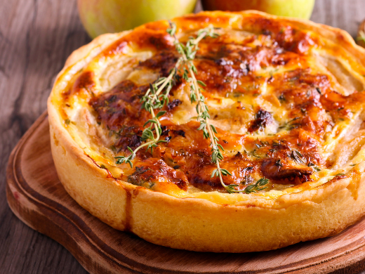 Brie and Caramelised Onion Quiche