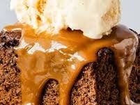 Sticky Date pudding with a butterscotch, wattleseed  caramel sauce