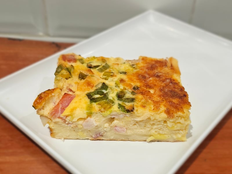 Bacon & Shallot Quiche Slice