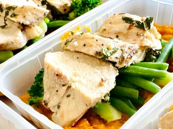 Maintain - Mustard Chicken with Green Veggies & Sweet Potato Mash