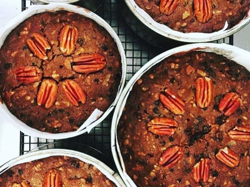 Gluten Free Pecan and Bourbon Christmas Cake