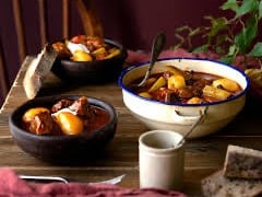 Lamb Goulash with Chat Potatoes