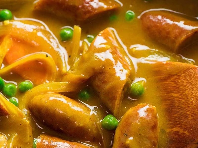 Curried Sausages