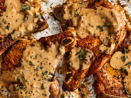 Louisiana Pork Chops and Rice