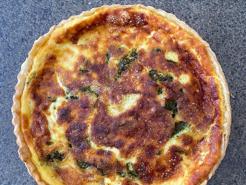 Pumpkin and ricotta Quiche