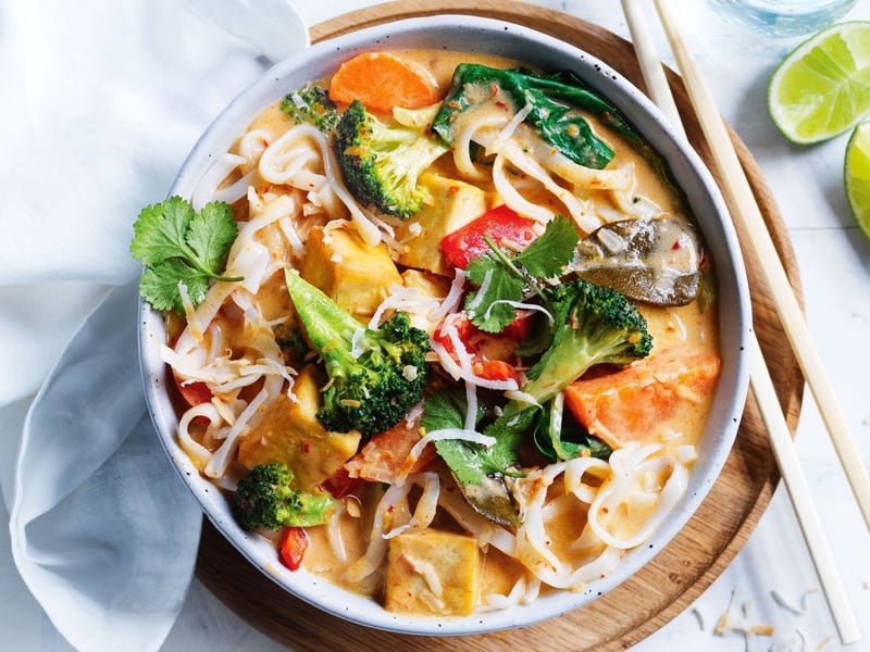 Vegan Curry Laksa Noodle Soup