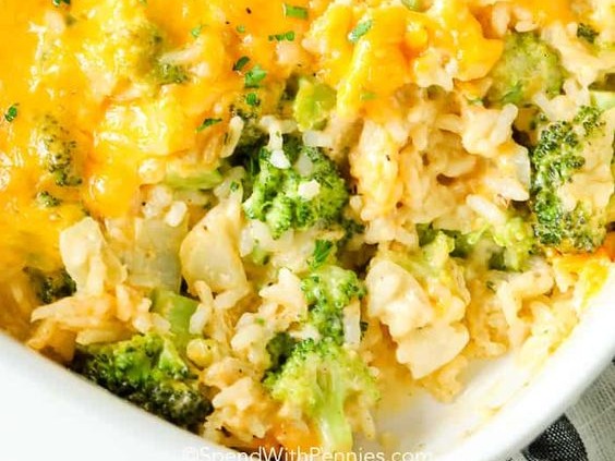 Cheesey Brown Rice & Broccoli Casserole