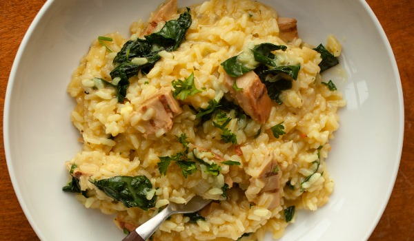 Lemon Pepper Chicken, Kale, & Parmesan Risotto