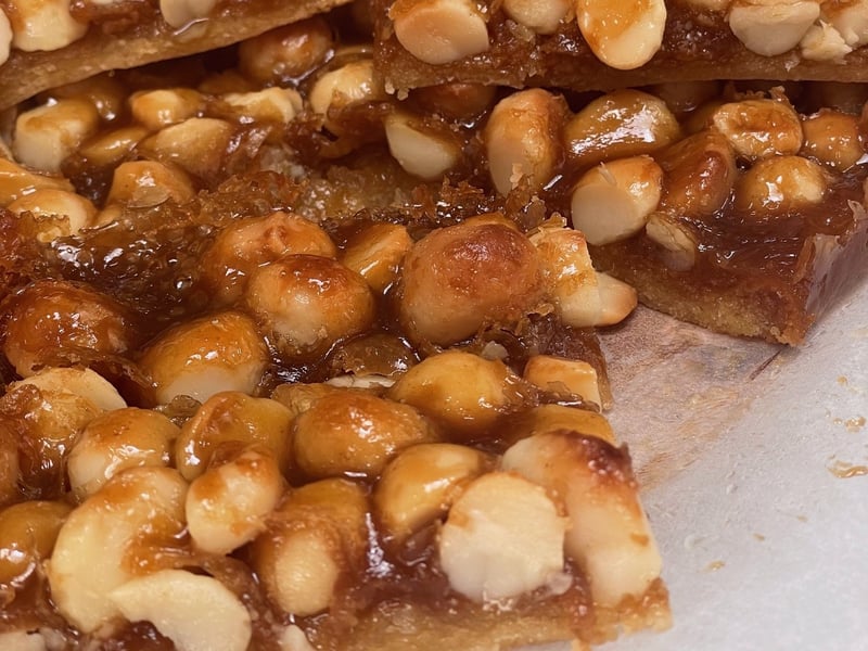 Caramel Macadamia Slice