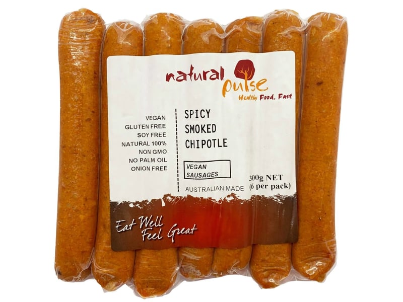 Natural Pulse Spicy Smoked Chipotle Sausages (300g)