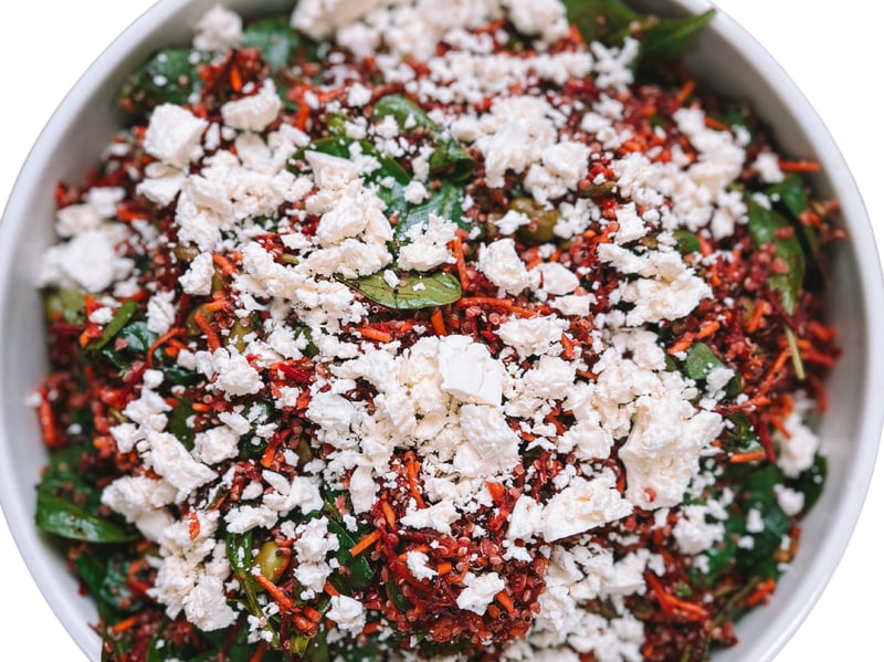 Maple Dijon Beet, Tofu, Carrot and Quinoa Salad (VEGETARIAN) (SINGLE BOWL)