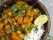 Sweet Potato, Chickpea and Spinach Curry