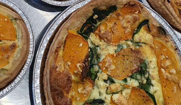 Pumpkin Feta Quiche (V)